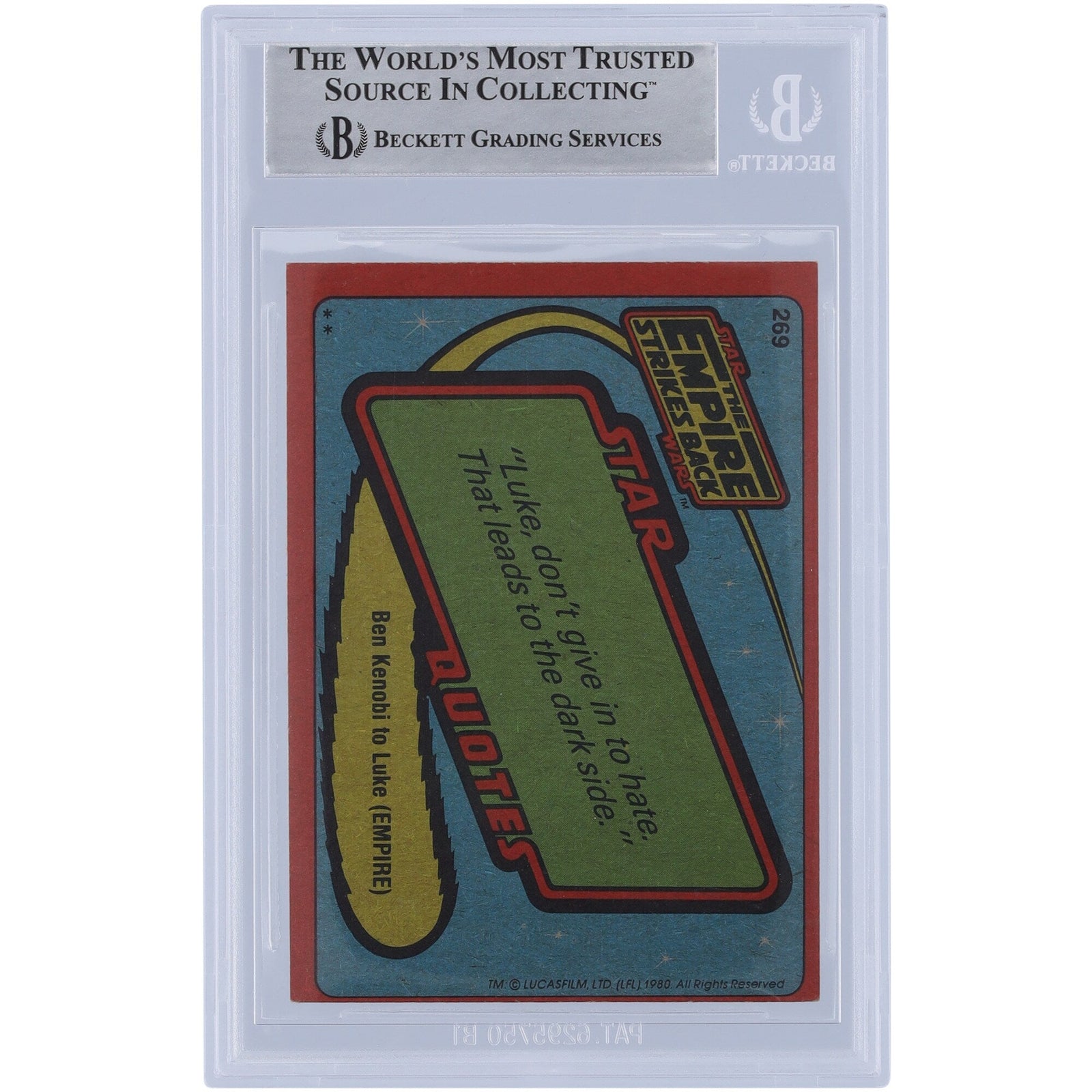 Ron Punter Star Wars Autographed 1980 Topps The Empire Strikes Back 269 BAS Authenticated Card - The Ballers Bank