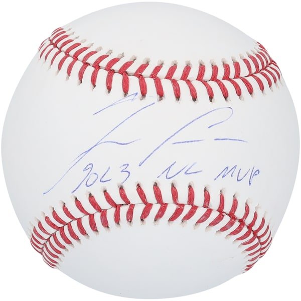 Ronald Acuña Jr. Atlanta Braves Autographed Fanatics Authentic Baseball with "2023 NL MVP" Inscription - The Ballers Bank