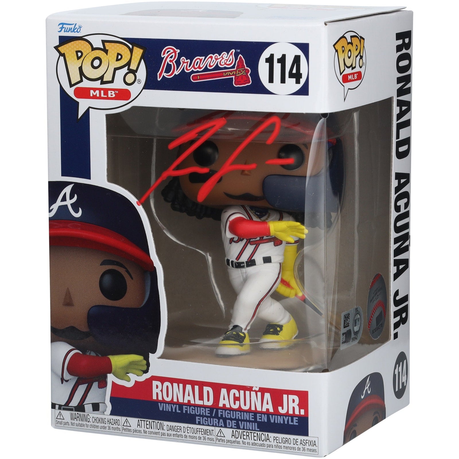 Ronald Acuna Jr. Atlanta Braves Autographed Fanatics Authentic Funko Pop! Vinyl Figurine - The Ballers Bank