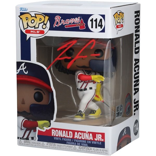 Ronald Acuna Jr. Atlanta Braves Autographed Fanatics Authentic Funko Pop! Vinyl Figurine - The Ballers Bank