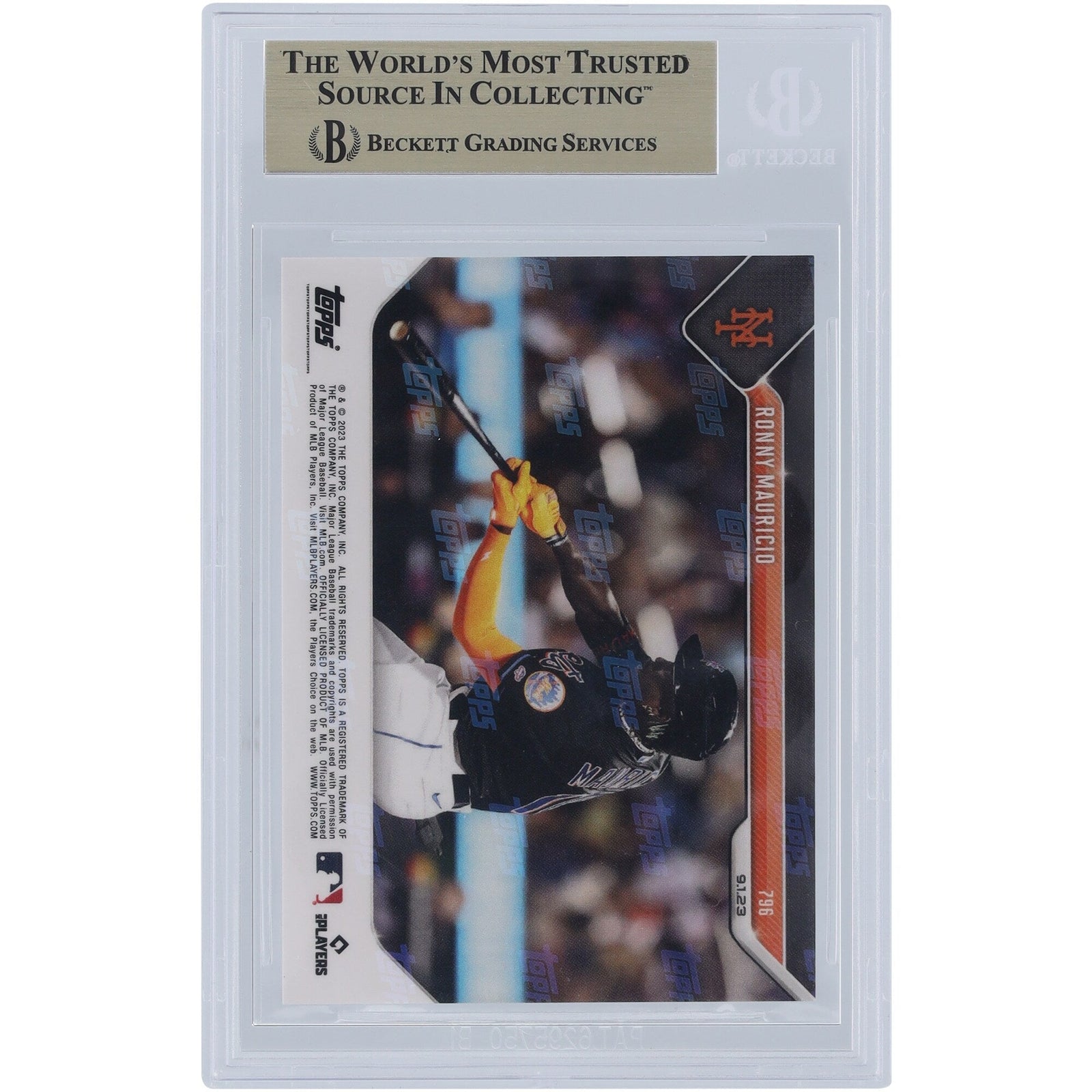 Ronny Mauricio New York Mets 2023 Topps Now Call - Up Hit 796 BGS Authenticated 9.5 Card - The Ballers Bank