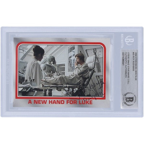 Roy Rodgers Autographed 2004 Topps Star Wars Heritage 43 BAS Authenticated Card with "Sculptor" Inscription - The Ballers Bank