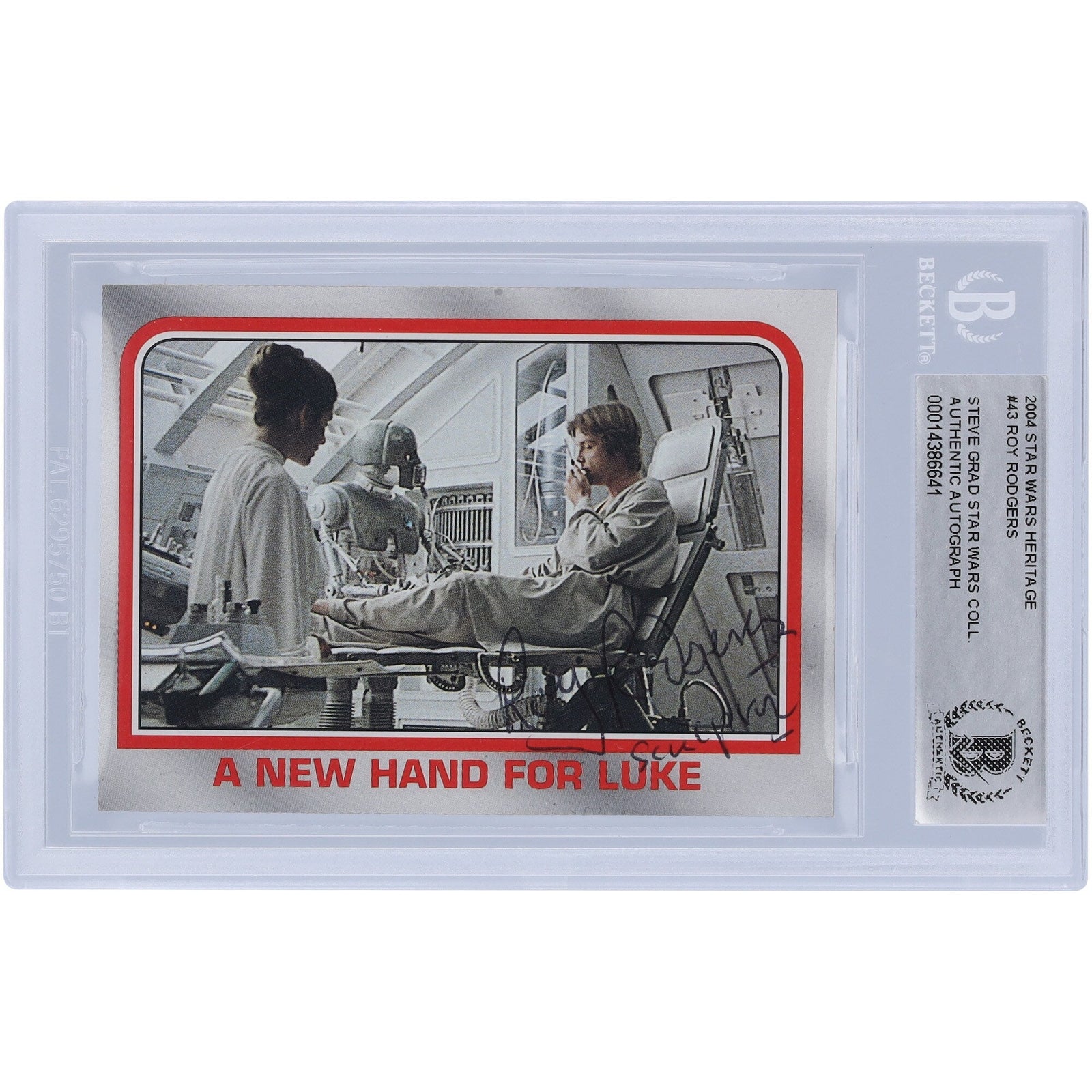 Roy Rodgers Autographed 2004 Topps Star Wars Heritage 43 BAS Authenticated Card with "Sculptor" Inscription - The Ballers Bank