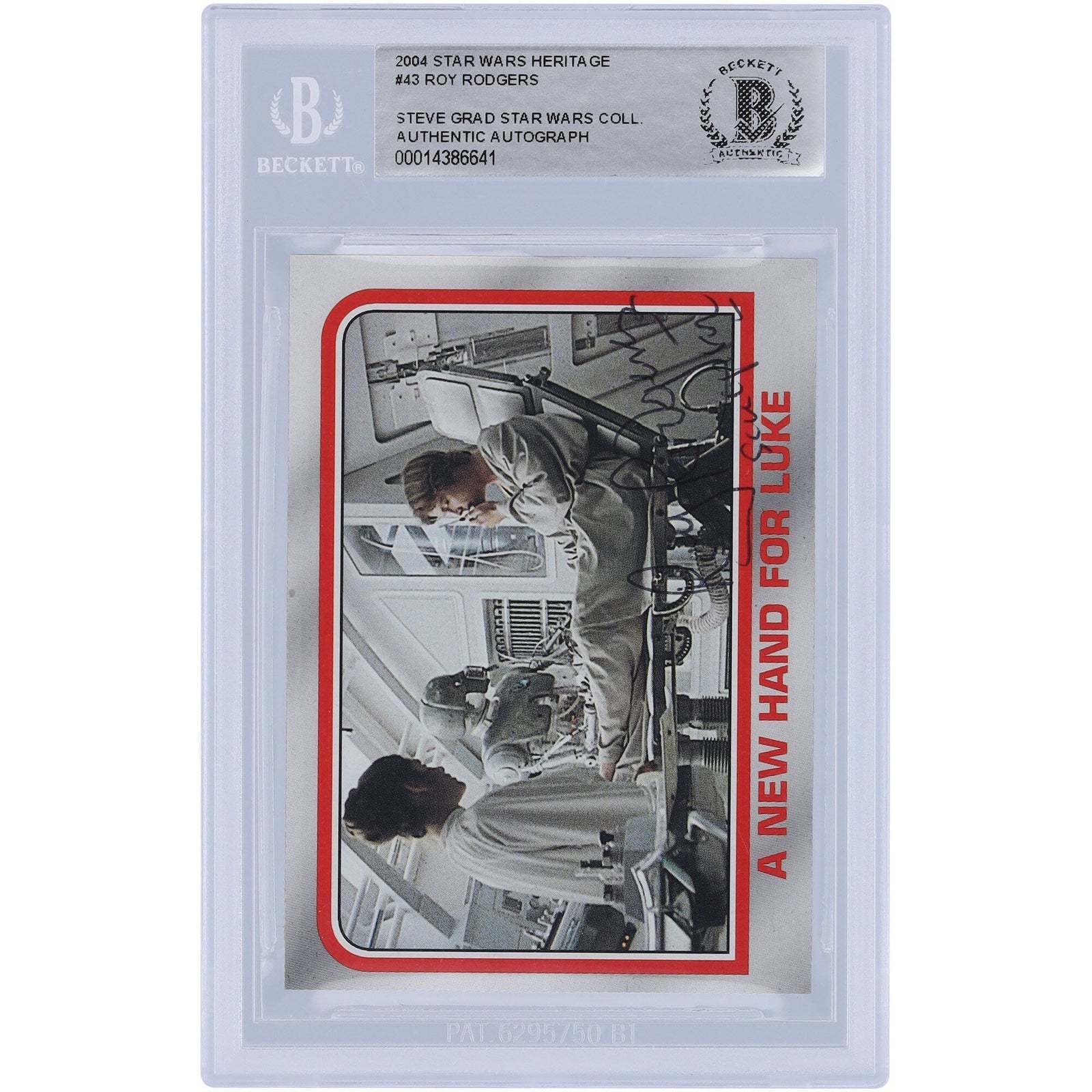 Roy Rodgers Autographed 2004 Topps Star Wars Heritage 43 BAS Authenticated Card with "Sculptor" Inscription - The Ballers Bank