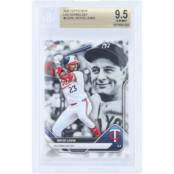 Royce Lewis Minnesota Twins 2025 Topps Now Lou Gehrig Day LGD - RL BGS Authenticated 9.5 Card - The Ballers Bank