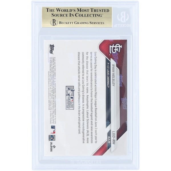 Ryan Helsley St. Louis Cardinals 2025 Topps Now Lou Gehrig Day LGD - RH BGS Authenticated 9.5 Card - The Ballers Bank