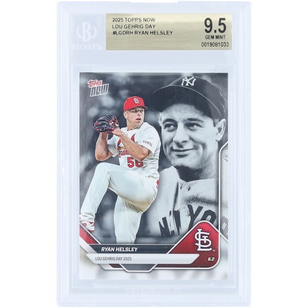 Ryan Helsley St. Louis Cardinals 2025 Topps Now Lou Gehrig Day LGD - RH BGS Authenticated 9.5 Card - The Ballers Bank