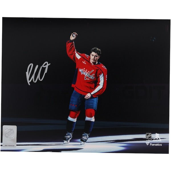 Ryan Leonard Washington Capitals Autographed Fanatics Authentic 8" x 10" Red Jersey Saluting the Crowd Photograph - The Ballers Bank