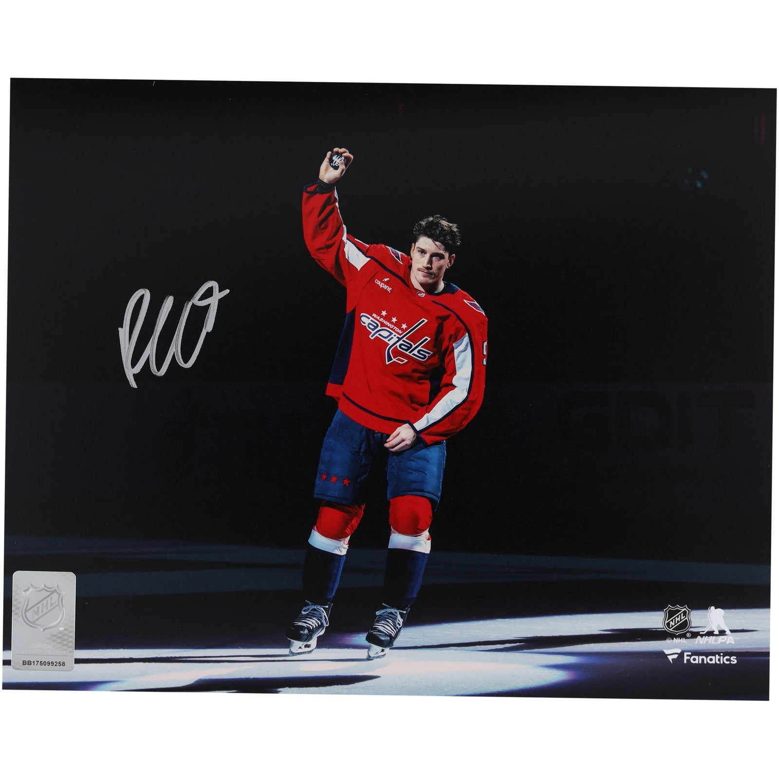 Ryan Leonard Washington Capitals Autographed Fanatics Authentic 8" x 10" Red Jersey Saluting the Crowd Photograph - The Ballers Bank