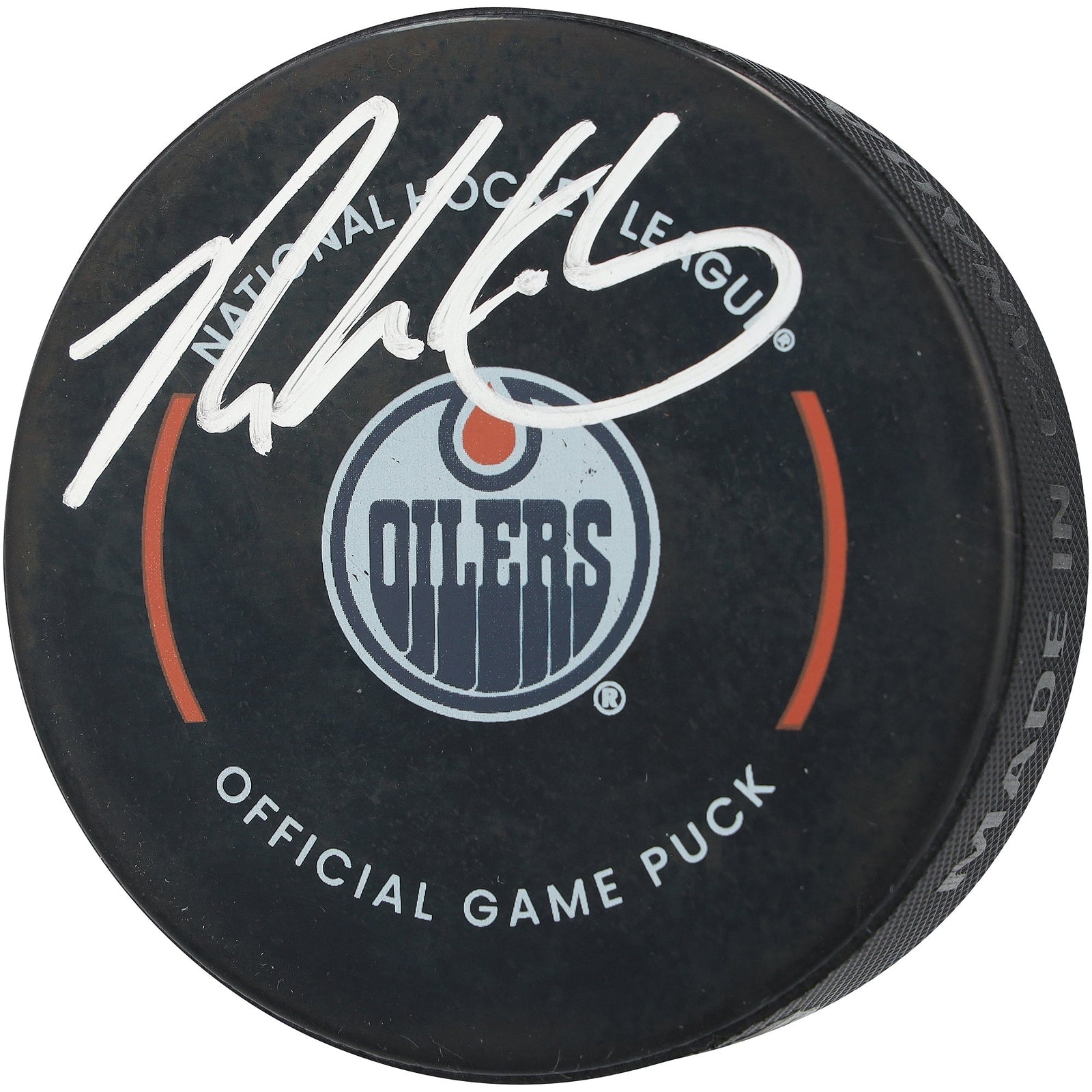 Ryan Whitney Edmonton Oilers Autographed Fanatics Authentic Official Game Puck - The Ballers Bank