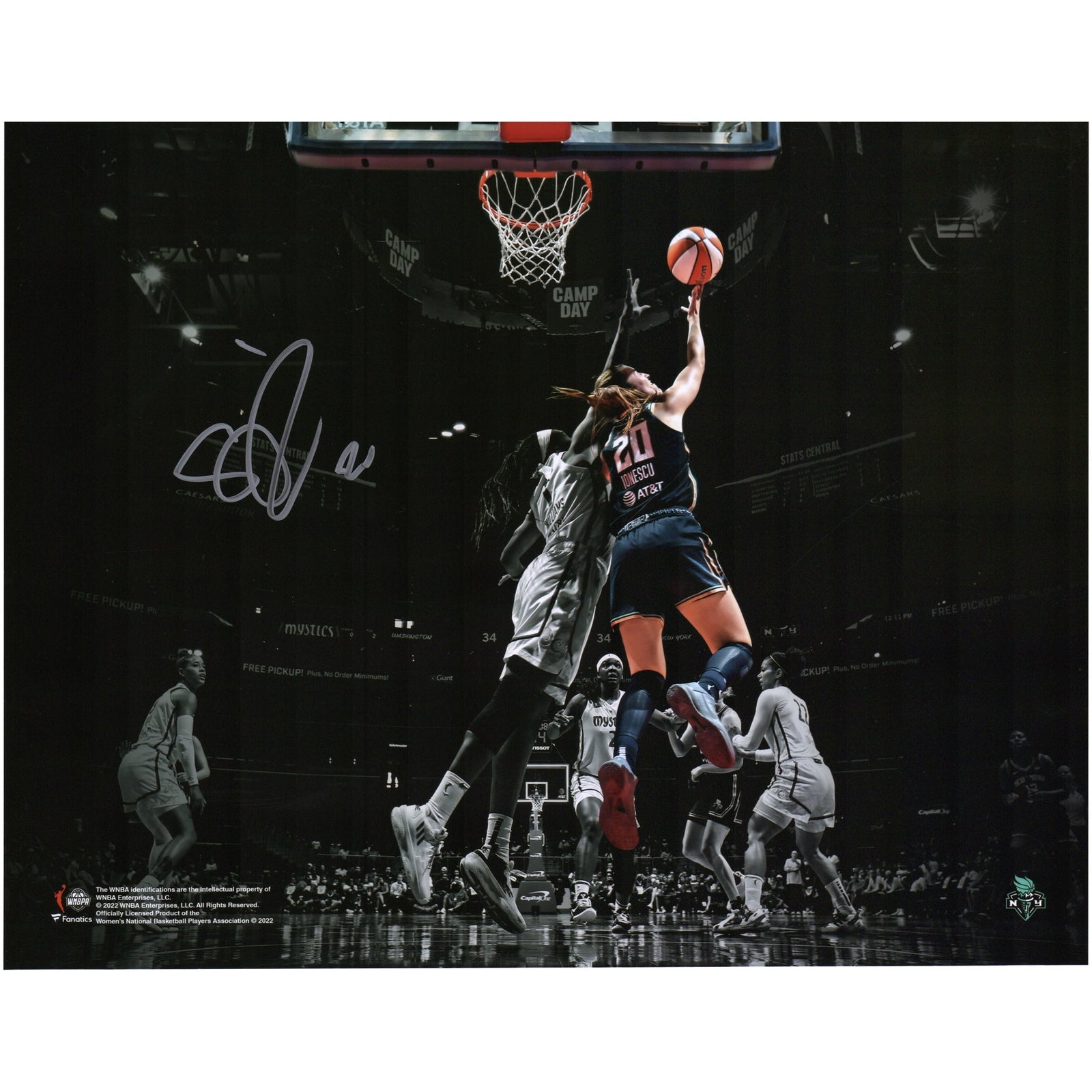Sabrina Ionescu New York Liberty Fanatics Authentic Autographed 11" x 14" Spotlight Reverse Layup Photograph - The Ballers Bank