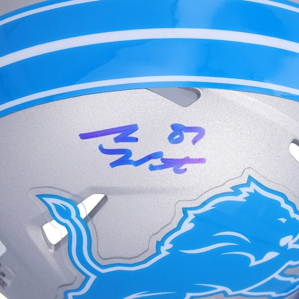 Sam LaPorta Detroit Lions Autographed Fanatics Authentic Riddell 2024 Speed Mini Helmet - The Ballers Bank