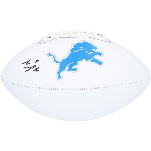 Sam LaPorta Detroit Lions Autographed Fanatics Authentic White Panel Football - The Ballers Bank