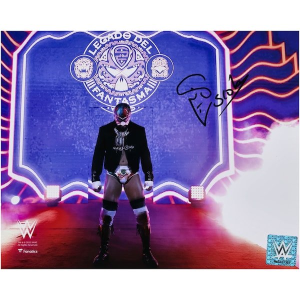 Santos Escobar WWE Autographed Fanatics Authentic 8" x 10" Entrance Wearing Mask Photograph - The Ballers Bank