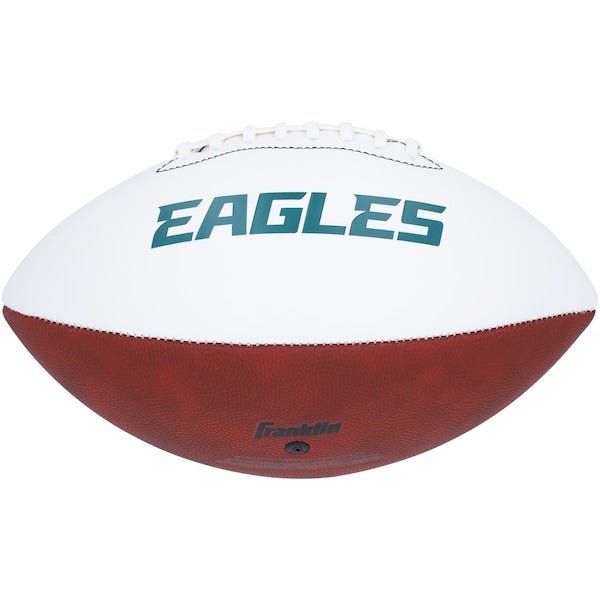 Saquon Barkley Philadelphia Eagles Autographed Fanatics Authentic Franklin White Panel Football - The Ballers Bank
