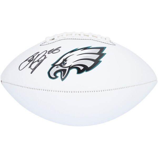 Saquon Barkley Philadelphia Eagles Autographed Fanatics Authentic Franklin White Panel Football - The Ballers Bank
