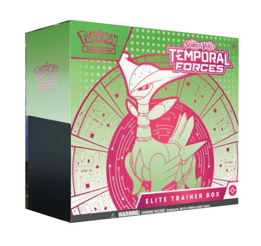 Pokemon Scarlet & Violet Temporal Forces Iron Leaves Elite Trainer Box (Ships Sealed Only)