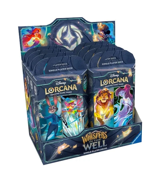 Disney Lorcana Whispers In The Well 8 Starter Deck Display Box (Ships Sealed Only) - B4