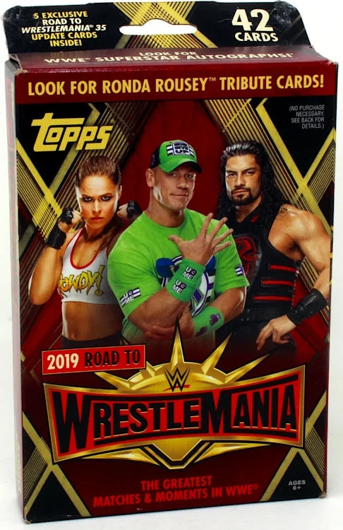 2019 Topps WWE Road to WrestleMania Hanger Pack Box (Ships Sealed Only)
