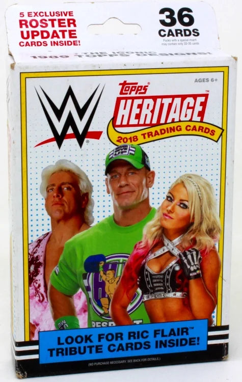 2018 Topps WWE Heritage Wrestling Hanger Pack Box (Ships Sealed Only)