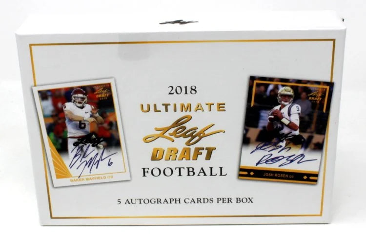 2018 Leaf Ultimate Draft Football Hobby Box (Ships Sealed Only) - B22