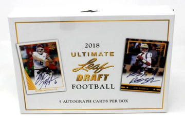 2018 Leaf Ultimate Draft Football Hobby Box (Ships Sealed Only) - B22