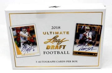 2018 Leaf Ultimate Draft Football Hobby Box (Ships Sealed Only) - B30