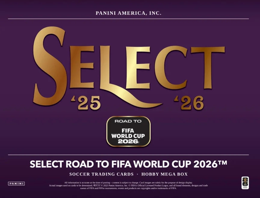 2025-26 Panini Select Road to FIFA World Cup 2026 Hobby Mega Box (Ships Sealed Only)