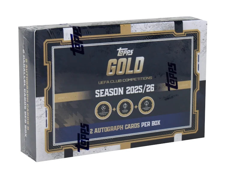 2025-26 Topps UEFA Club Competitions Gold Soccer Hobby Box (Ships Sealed Only) - B