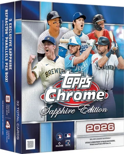 2026 Topps Chrome Baseball Sapphire Edition Box (Ships Sealed Only) - B
