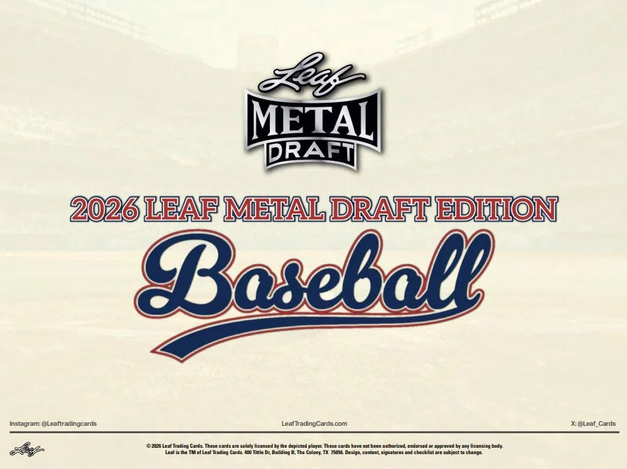 2026 Leaf Metal Draft Edition Baseball Jumbo Box (Ships Sealed Only)