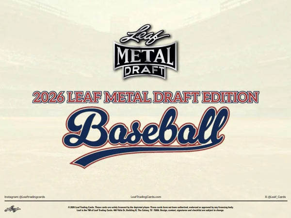 2026 Leaf Metal Draft Edition Baseball Jumbo Box (Ships Sealed Only)