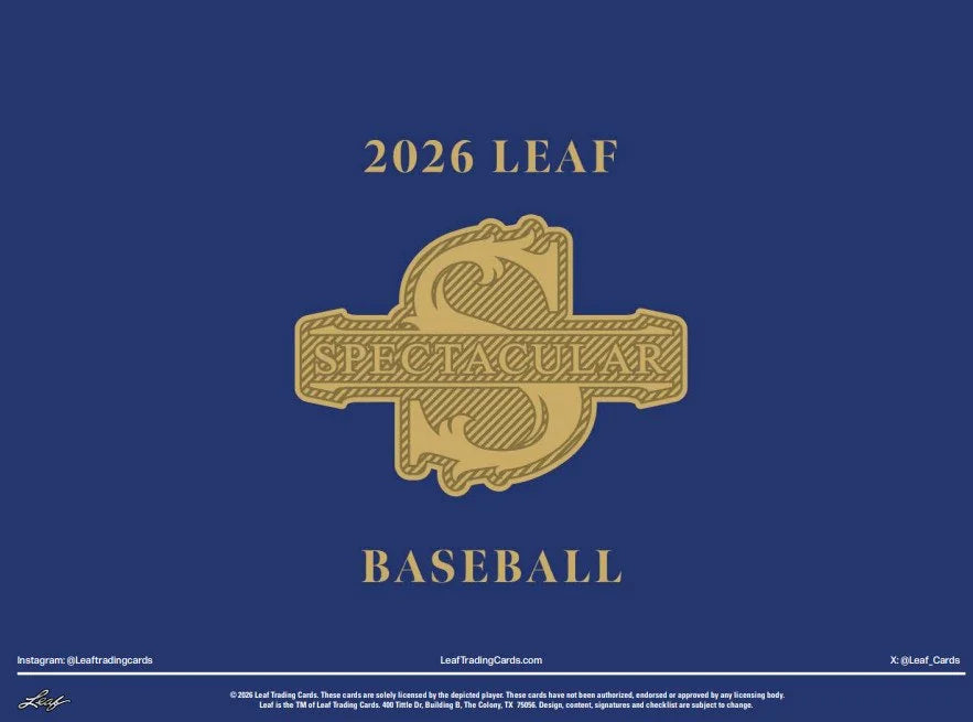 2026 Leaf Spectacular Baseball Box | Game-Used Memorabilia (Ships Sealed Only) | P5310600