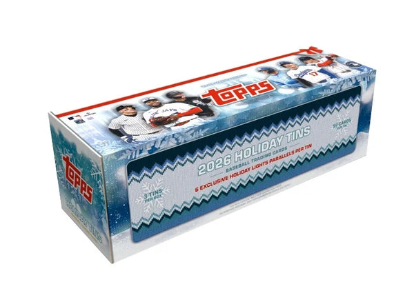 2026 Topps Holiday Baseball 3 Tin Box (Ships Sealed Only) - B | P6679838