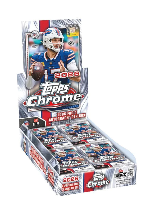 2026 Topps Chrome Football Hobby Box (Ships Sealed Only) | P7636114