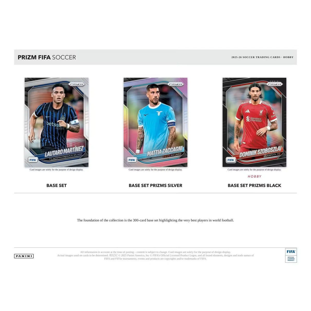 2025-26 Panini Prizm FIFA Soccer Hobby Box (Ships Sealed Only) - D | P11806