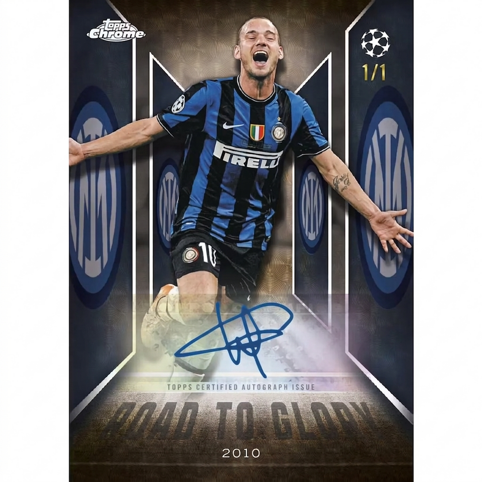 2025-26 Topps Chrome UEFA Club Competitions Fest NYC Soccer Hobby Box (Ships Sealed Only)