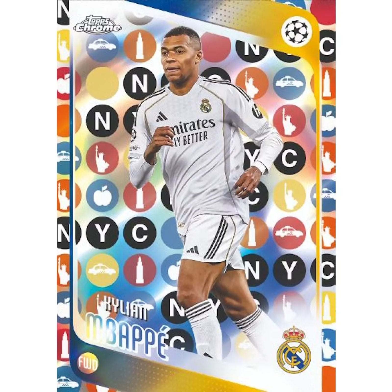 2025-26 Topps Chrome UEFA Club Competitions Fest NYC Soccer Hobby Box (Ships Sealed Only)