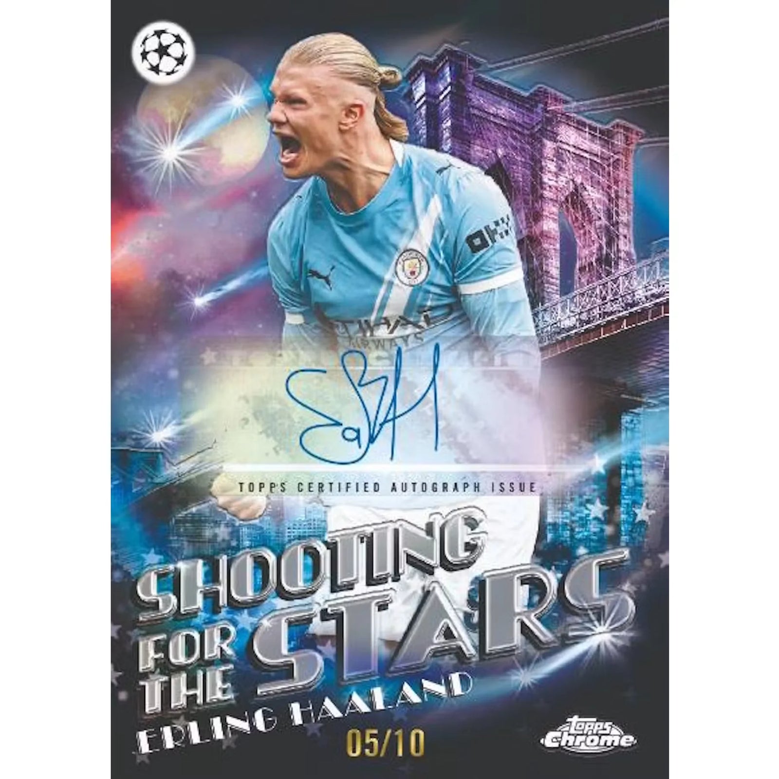 2025-26 Topps Chrome UEFA Club Competitions Fest NYC Soccer Hobby Box (Ships Sealed Only)