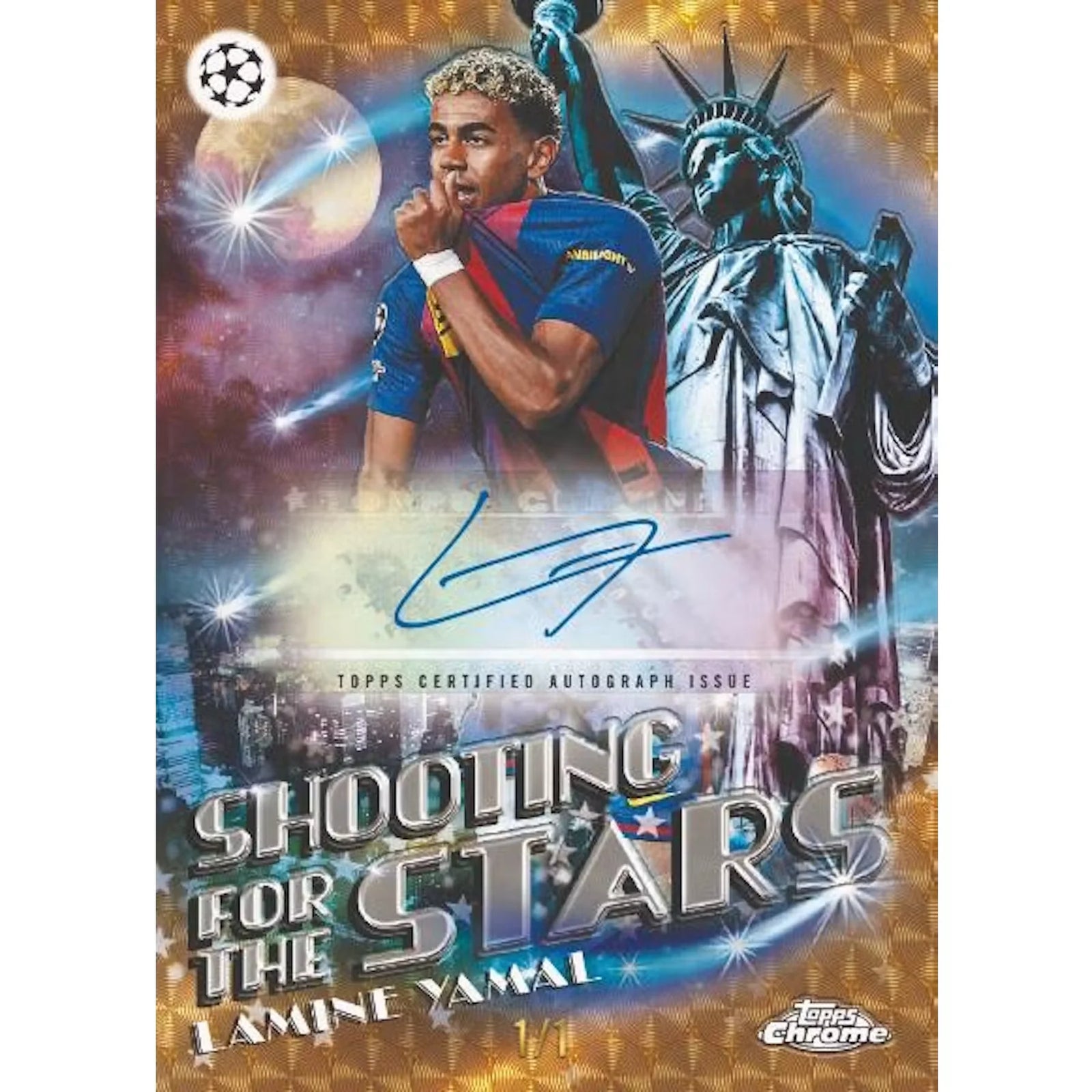 2025-26 Topps Chrome UEFA Club Competitions Fest NYC Soccer Hobby Box (Ships Sealed Only)