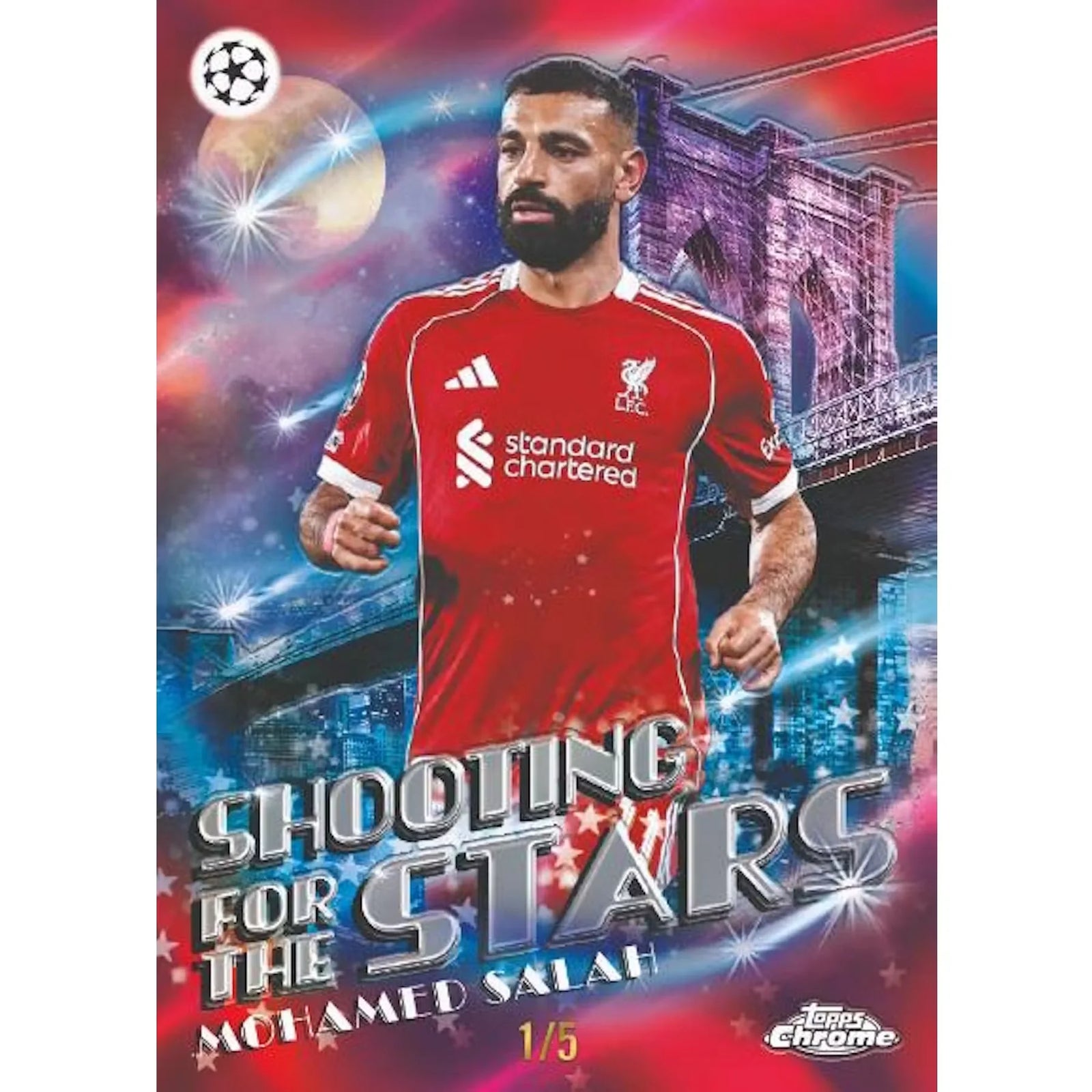 2025-26 Topps Chrome UEFA Club Competitions Fest NYC Soccer Hobby Box (Ships Sealed Only)