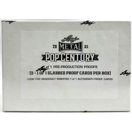 2021 Leaf Metal Pop Century 1/1 Pre-Production Proof Hobby Box (Ships Sealed Only)