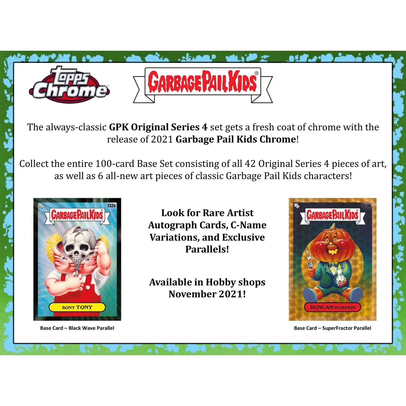 2021 Topps Garbage Pail Kids Chrome Series 4 Hobby Box (Ships Sealed Only) - D2