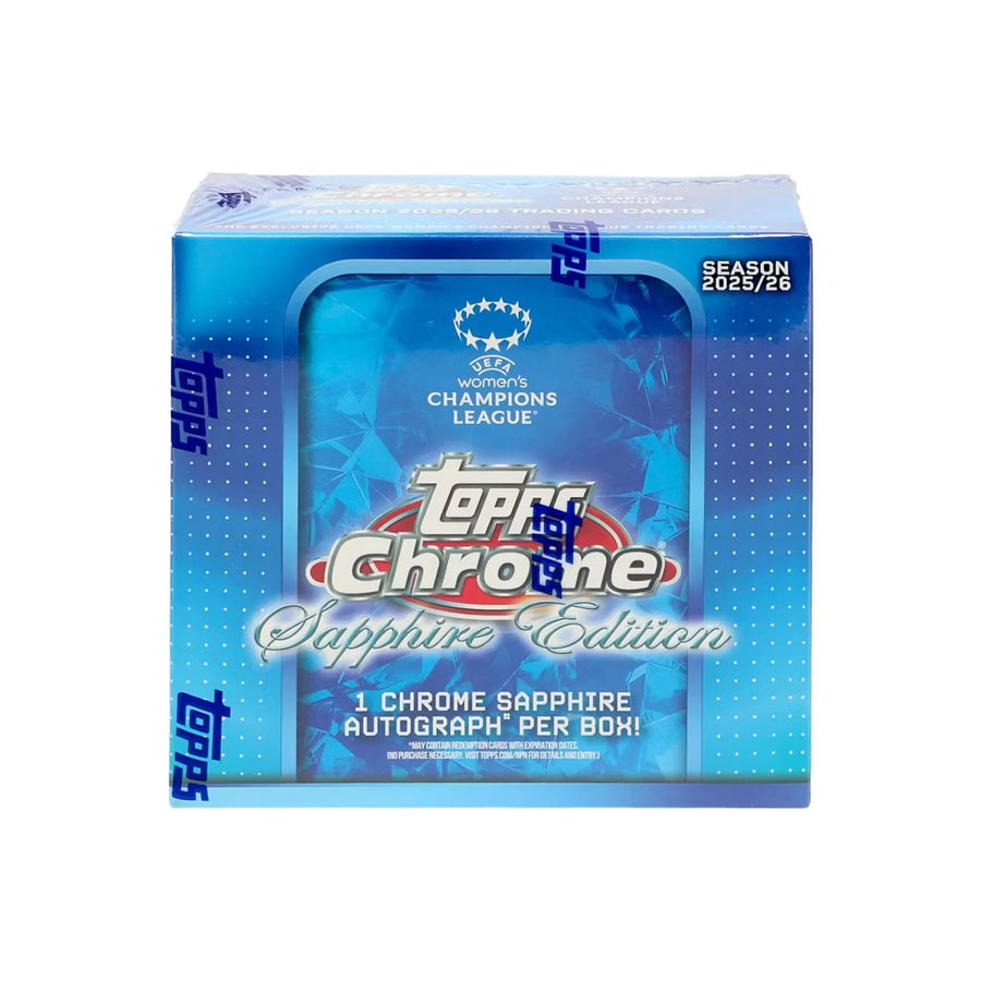 2025-26 Topps Chrome Women's UEFA Champions League Soccer Sapphire Edition Box (Ships Sealed Only) - D