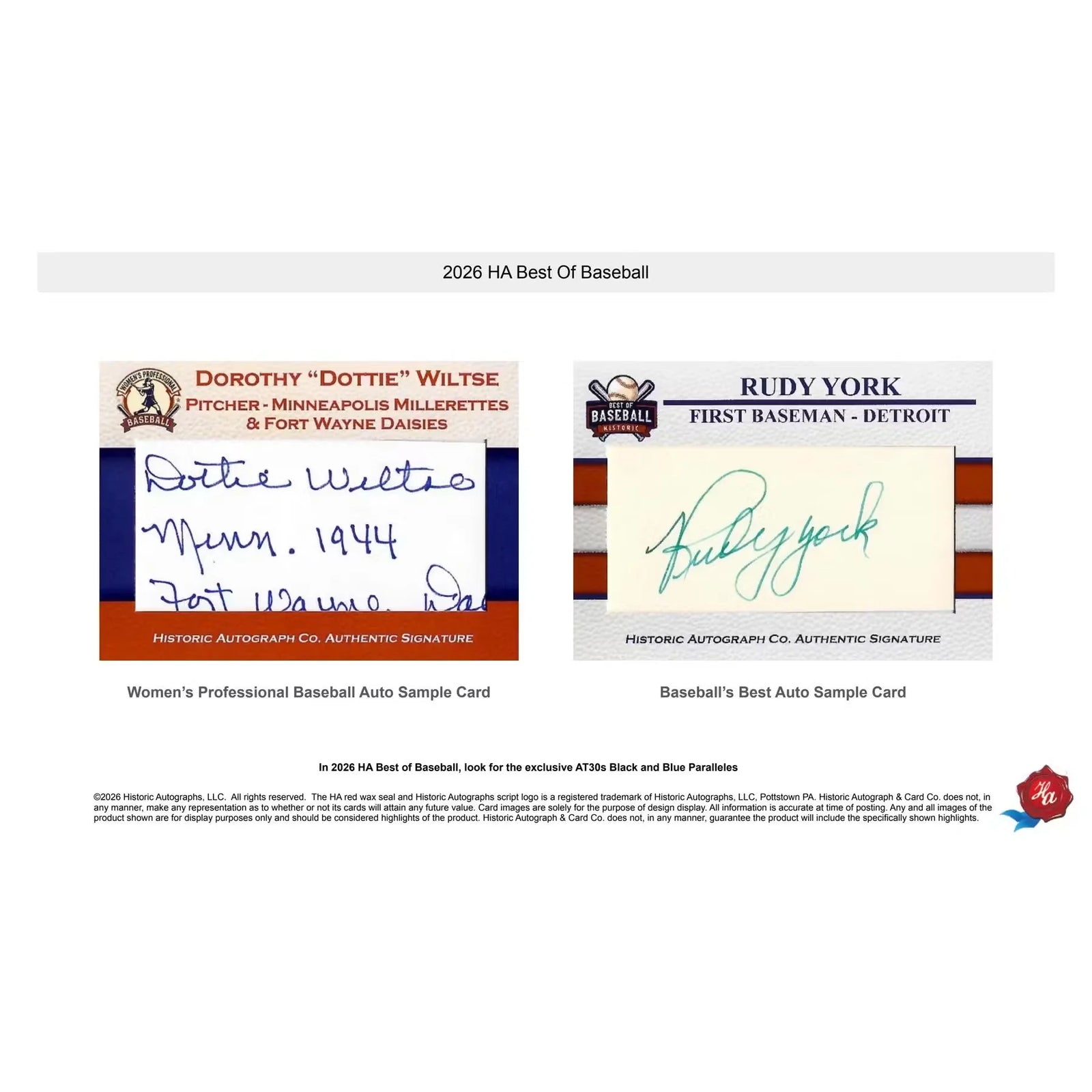 2026 Historic Autographs Best of Baseball Hobby Box | Presell