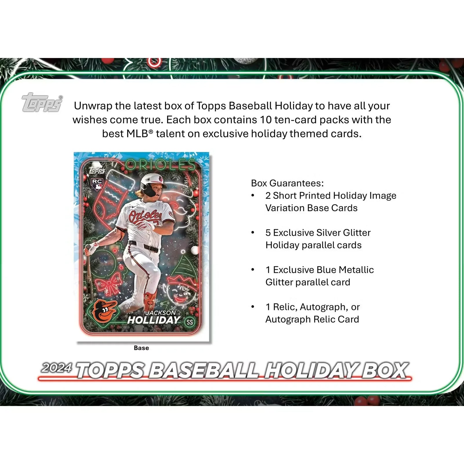2024 Topps Holiday Baseball Mega Box (Ships Sealed Only) - D2