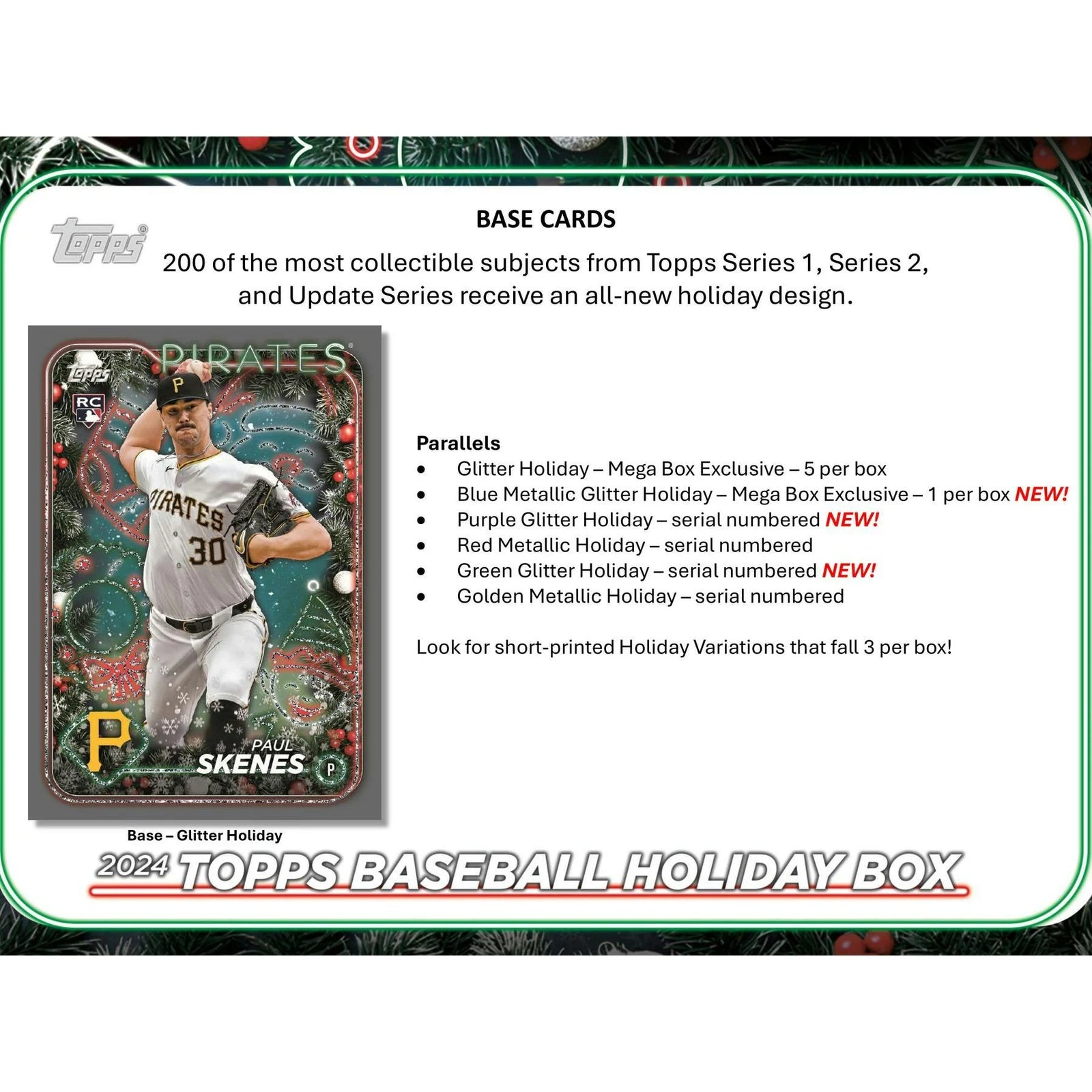 2024 Topps Holiday Baseball Mega Box (Ships Sealed Only) - D2