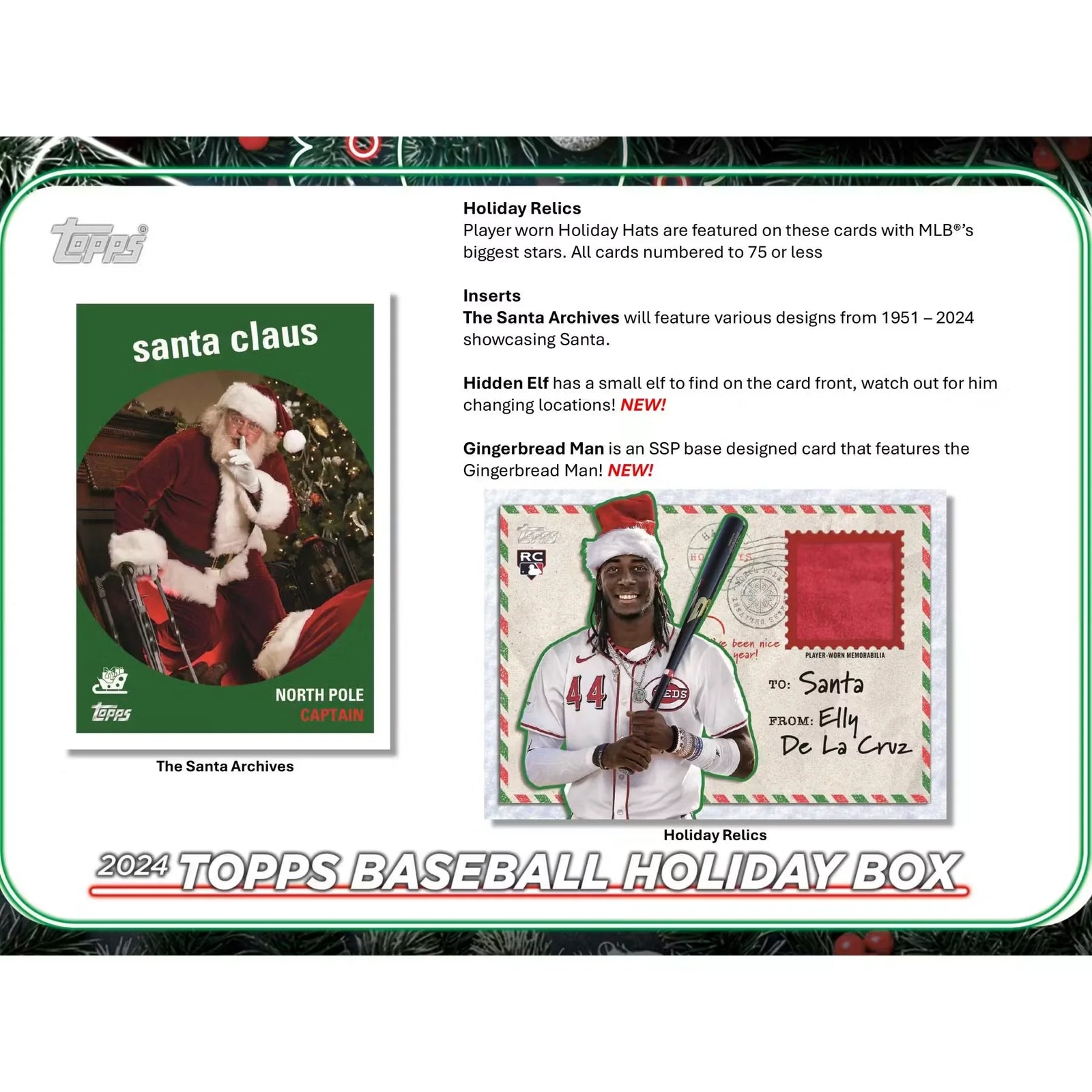 2024 Topps Holiday Baseball Mega Box (Ships Sealed Only) - D2