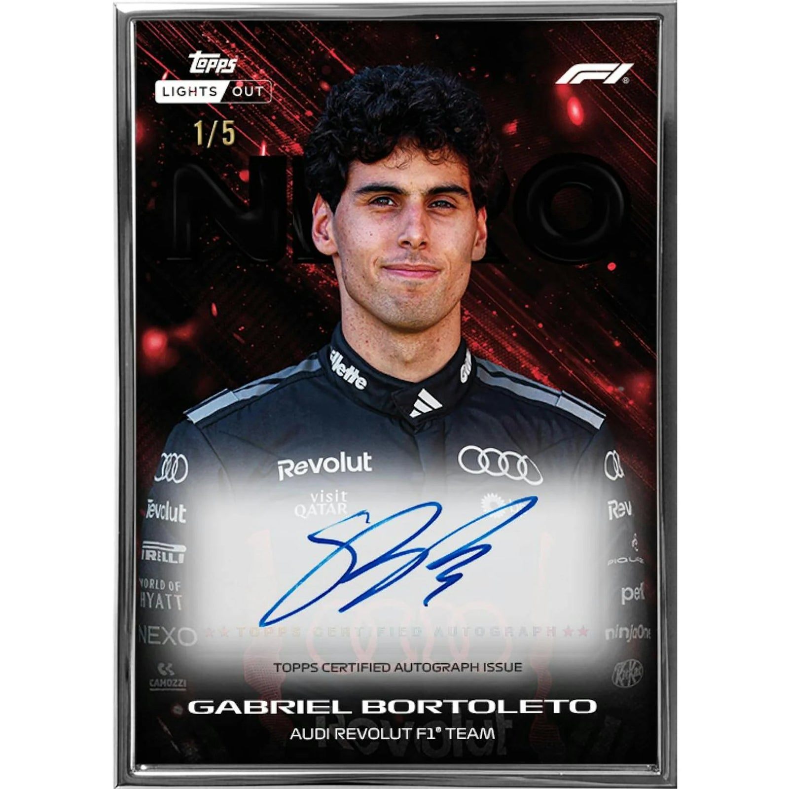 2026 Topps Lights Out Formula 1 Box | 5 Packs (Ships Sealed Only)