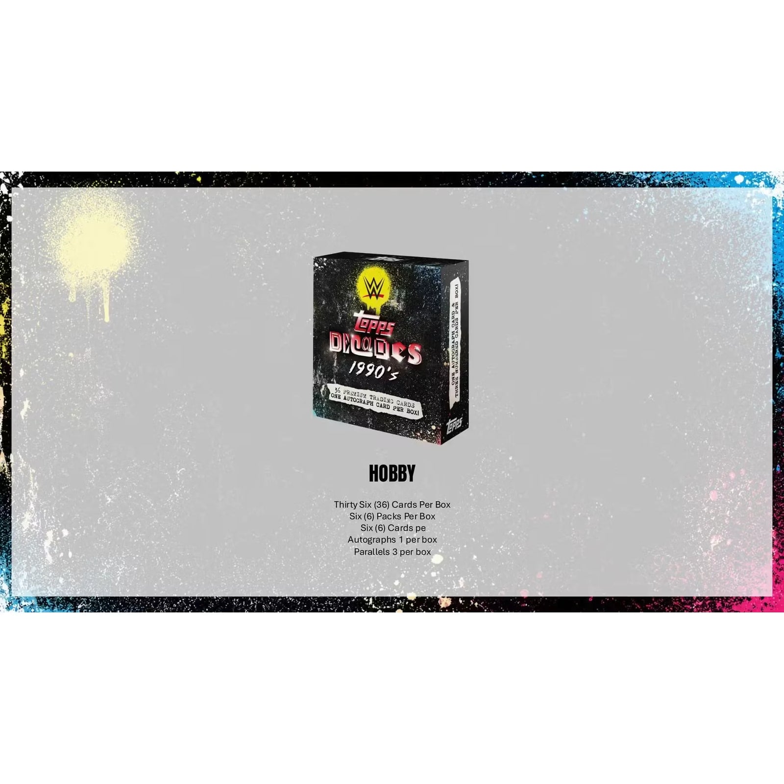 2026 Topps Decades WWE 90s Edition Wrestling Hobby Box (Ships Sealed Only)